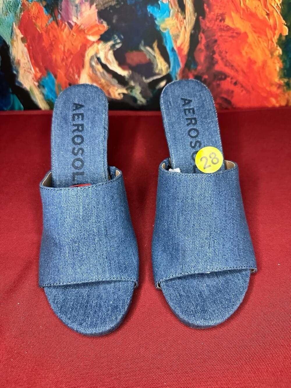 No.28 Aerosoles Denim Wedge Mules